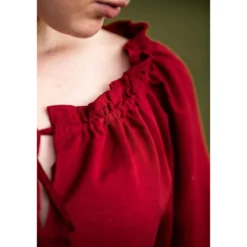 Mittelalter Bluse Edith rot