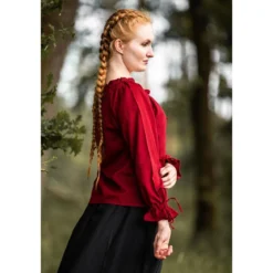 Mittelalter Bluse Edith rot