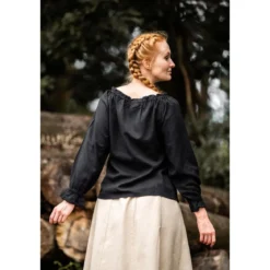 Mittelalter Bluse Edith schwarz