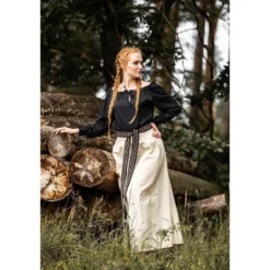 Mittelalter Bluse Edith schwarz