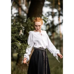 Mittelalter Bluse Edith weiß