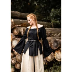Mittelalter Bluse Emma schwarz