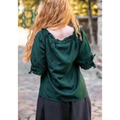 Mittelalter Bluse Kurzarm Vera grün