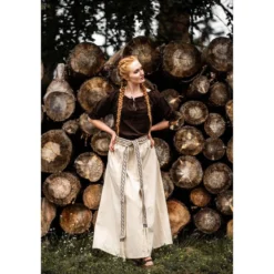 Mittelalter Bluse Kurzarm Vera dunkelbraun