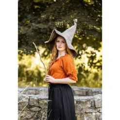 Mittelalter Bluse Kurzarm Vera braun