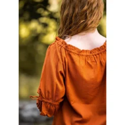 Mittelalter Bluse Kurzarm Vera braun