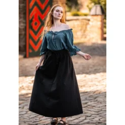 Mittelalter Bluse Kurzarm Vera blau