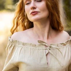 Mittelalter Bluse mit Schnürung