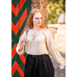 Mittelalter Bluse mit Spitze Bettina