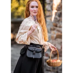 Mittelalter Bluse mit Spitze Bettina