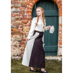 Mittelalter Bluse mit Spitze Bettina beige