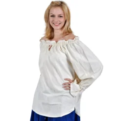 Mittelalter Bluse Morgan beige