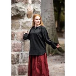 Mittelalter Bluse Morgan schwarz