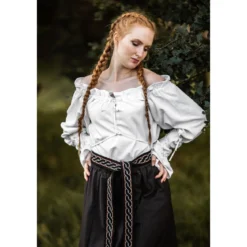 Mittelalter Bluse Morgan weiß