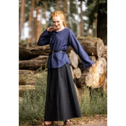 Mittelalter Bluse Tilda blau