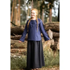 Mittelalter Bluse Tilda blau