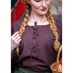 Mittelalter Bluse Tilda braun