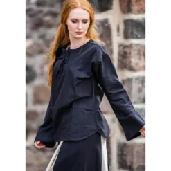 Mittelalter Bluse Tilda schwarz