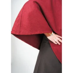 Mittelalter Gugel Egill mit Stickerei rot
