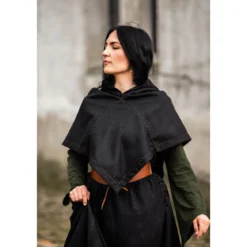 Mittelalter Gugel Halfdan schwarz