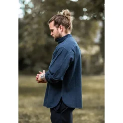 Mittelalter Hemd Ansbert blau