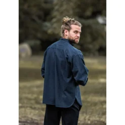 Mittelalter Hemd Ansbert blau