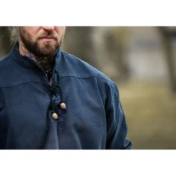 Mittelalter Hemd Ansbert blau