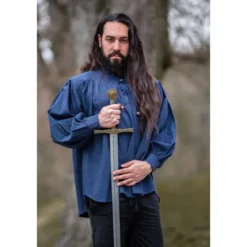 Mittelalter Hemd Leopold blau