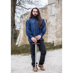 Mittelalter Hemd Leopold blau