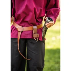 Mittelalter Hornhalter aus Leder
