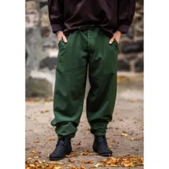 Mittelalter Hose Linhart mit Bundschnürung grün