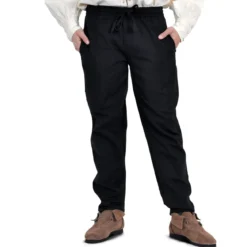 Mittelalter Hose mit Gummizugbund schwarz
