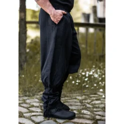 Mittelalter Hose Tiago mit Beinschnürung schwarz