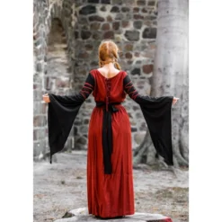 Mittelalter Kleid Dorell rot-schwarz