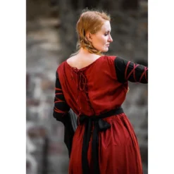 Mittelalter Kleid Dorell rot-schwarz