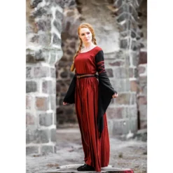 Mittelalter Kleid Dorell rot-schwarz