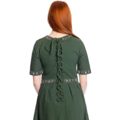 Mittelalter Kleid Ennlin mit Kurzarm grün