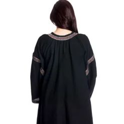 Mittelalter Kleid Ida mit Trompetenärmel schwarz