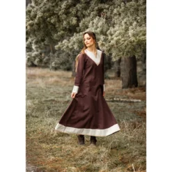 Mittelalter Kleid Jorunn braun-beige