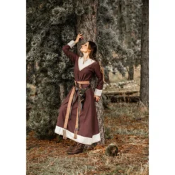 Mittelalter Kleid Jorunn braun-beige