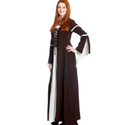 Mittelalter Kleid Katherina braun-natur