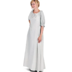 Mittelalter Kleid Kurzarm natur