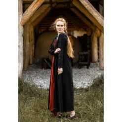 Mittelalter Kleid Medusa schwarz-rot