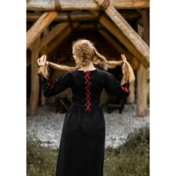 Mittelalter Kleid Medusa schwarz-rot