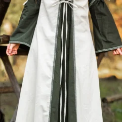 Mittelalter Kleid mit Schnürung grün-natur