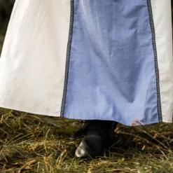 Mittelalter Kleid mit Schnürung blau-natur