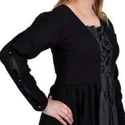 Mittelalter Kleid Orianne schwarz-blaugrau