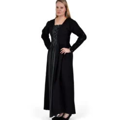 Mittelalter Kleid Orianne schwarz-blaugrau