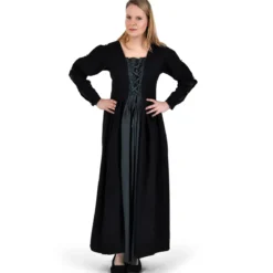 Mittelalter Kleid Orianne schwarz-blaugrau