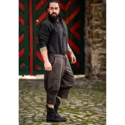 Mittelalter Kniebundhose Laurence mit Unterbeinschnürung braun